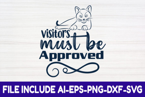 Cat SVG Design: Visitors Must Be Approved Review