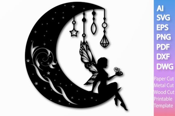 Fairy on the Moon SVG: A Designer's Review for Embroidery