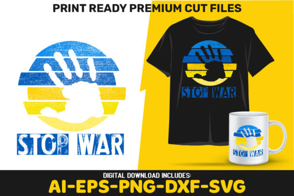 Retro Vintage Stop War for Ukraine SVG Review