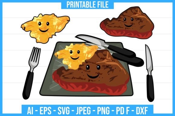 Review: Breakfast Clip Art, Steak SVG for Embroidery