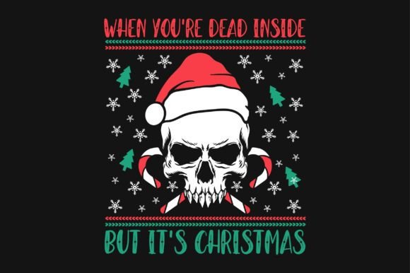 Review: Christmas Skull Santa Hat SVG T-shirt Design