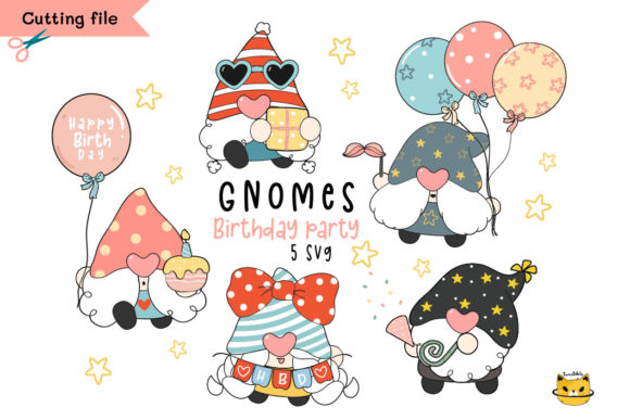 Review: Happy Birthday Gnome Svg Clipart Set for Embroidery