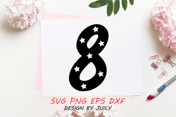 Reviewing Number 8 with Stars Svg for Embroidery Projects